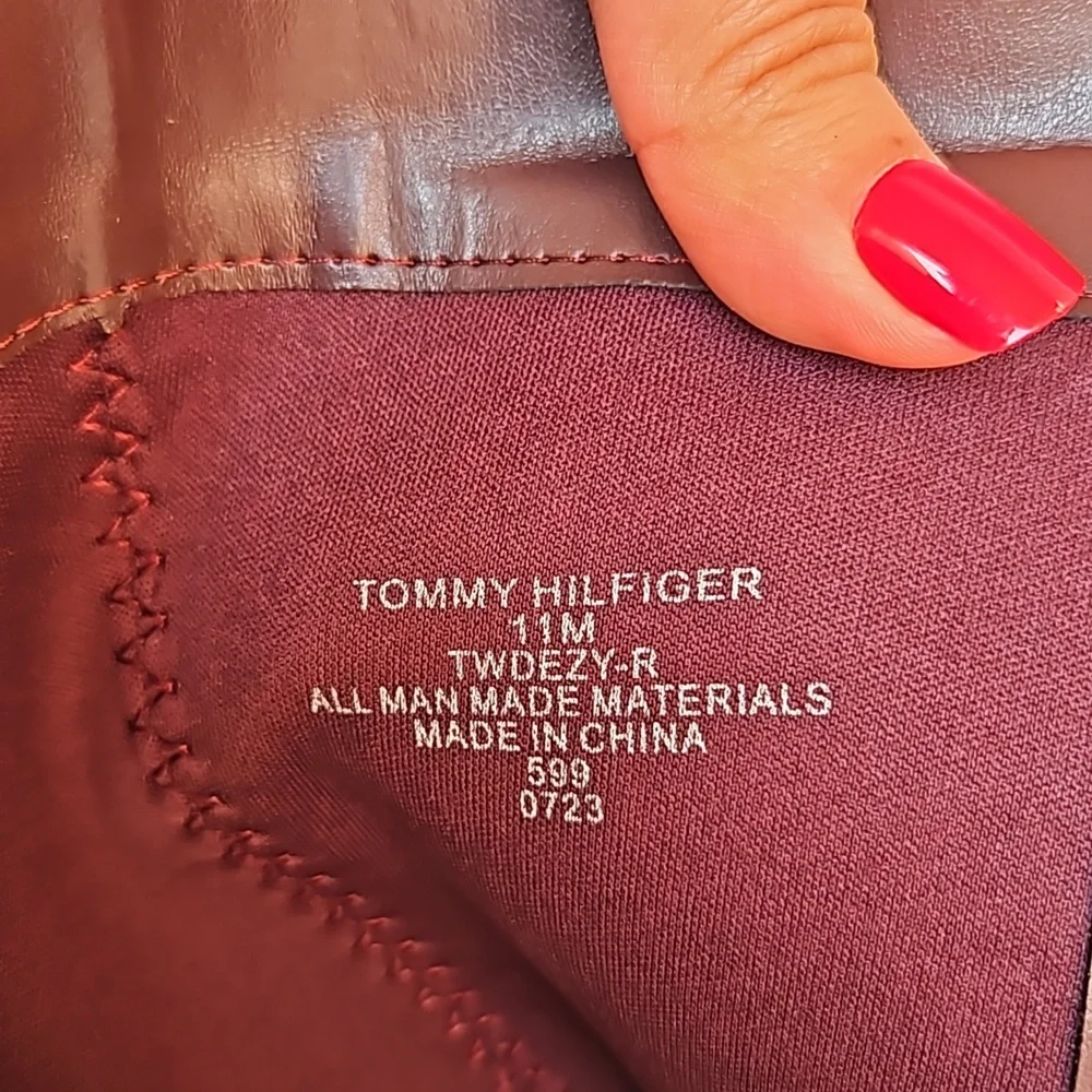 Tommy Hilfiger black knee length boots equestrian size 11